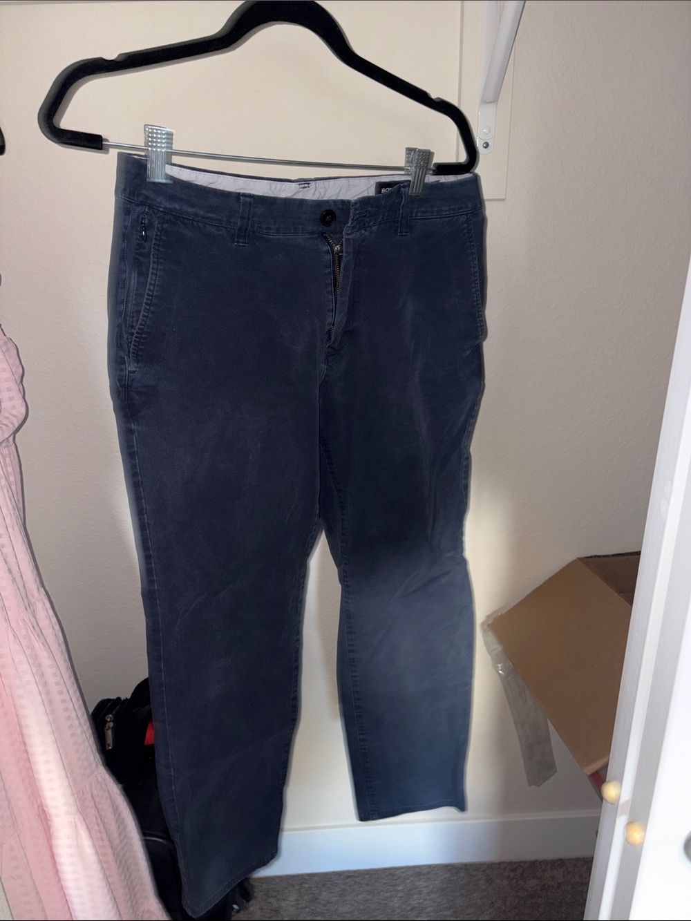 Straight-Leg Men’s Dark Navy Pants